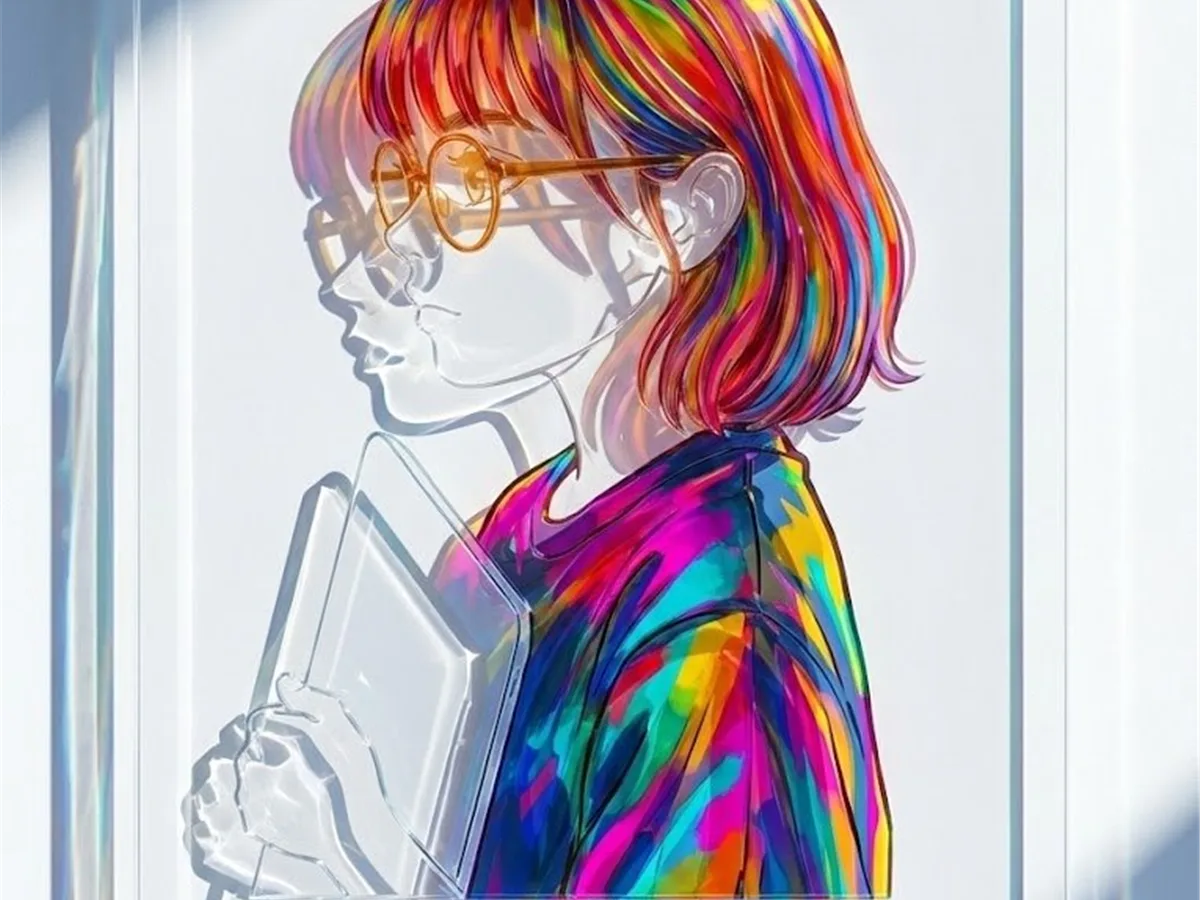Colorful Glass Portrait